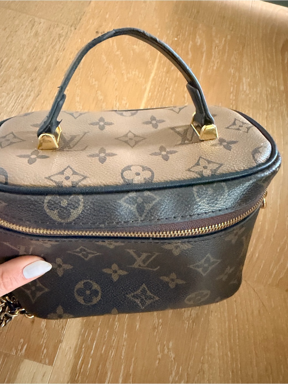 LV Monogram Small Vanity Crossbody Bag in Brown - Picture 7 of 10